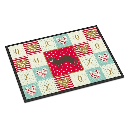 Carolines Treasures 24 x 36 in. Russian or European Mink Love Indoor or Outdoor Mat CK5295JMAT